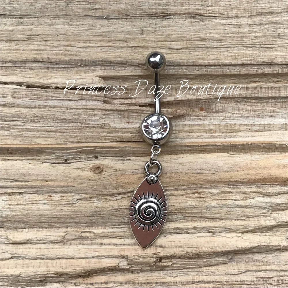 Vintage Blazing Sun‎ Belly Button Ring